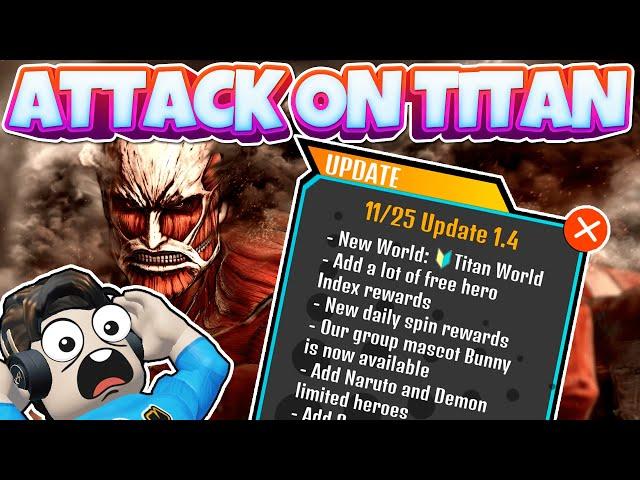 NEW Attack on Titan World on ANIME CLICKER FIGHT Update 1.4 - Noob to Pro series