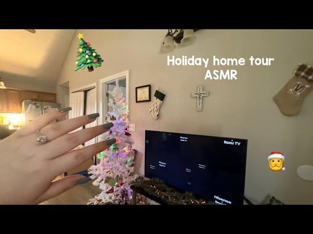 ASMR • Tapping & Scratching around my home (Christmas edition) ️ w/ whispering