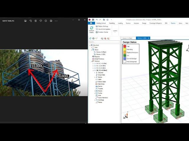 WATER TANK LOADING  CALCULATION IN PROTASTRUCTURE