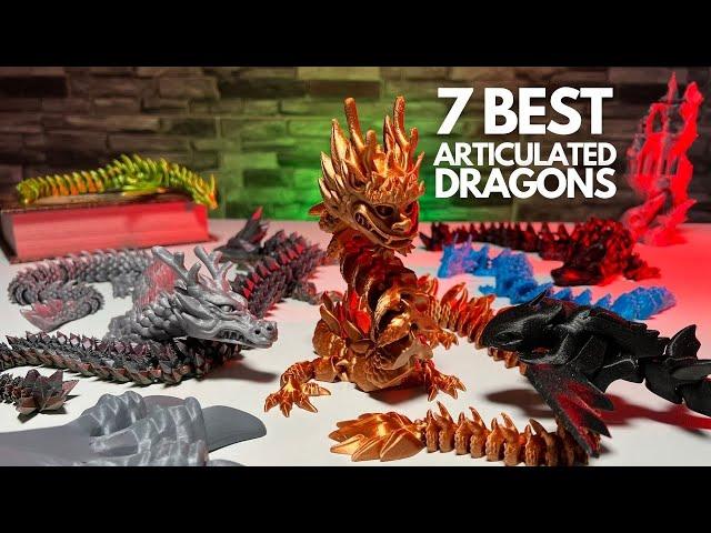 Top 7 Articulated 3D print Dragons - 3D print timelapse compilation on Creality CR-6 SE - 4K video