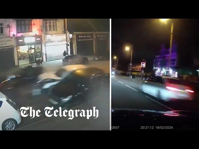 Speeding motorist destroys six cars in high street crash in Birmingham