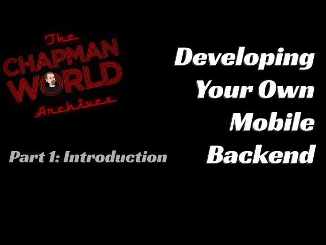 Develop Your Own Application Backend - Part 1