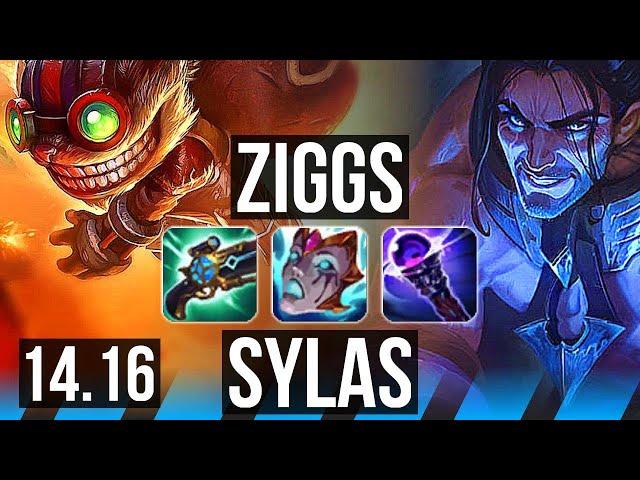 ZIGGS vs SYLAS (MID) | 800+ games, 9/2/2, Dominating | EUW Master | 14.16