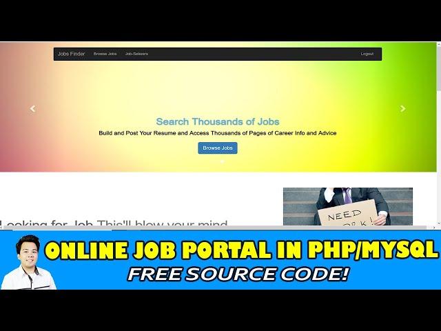 Online Job Portal in PHP/MySQL | Free Source Code Download