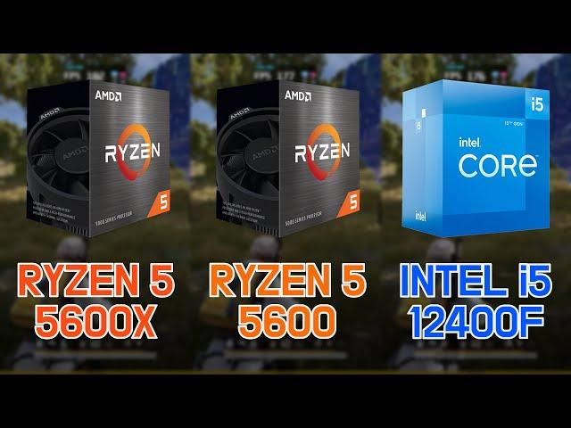 RYZEN 5 5600 vs RYZEN 5 5600X vs INTEL i5-12400F with RTX 3080 Ti (7 Games / FHD / 1080p)