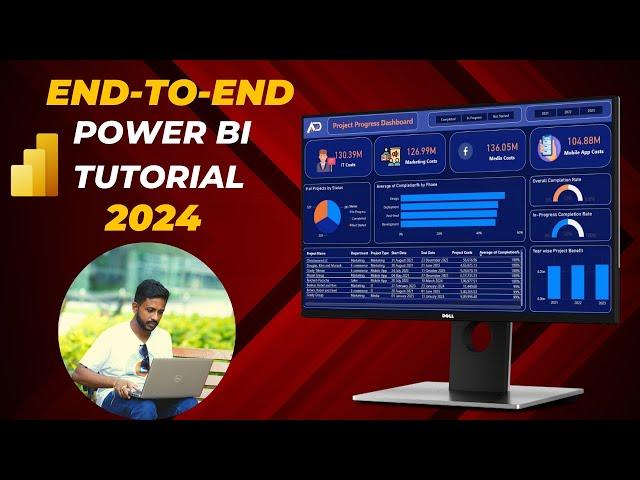 Power BI End to End Report Development | Dashboard Tutorial 2024 | Beginners Power BI Course 2024