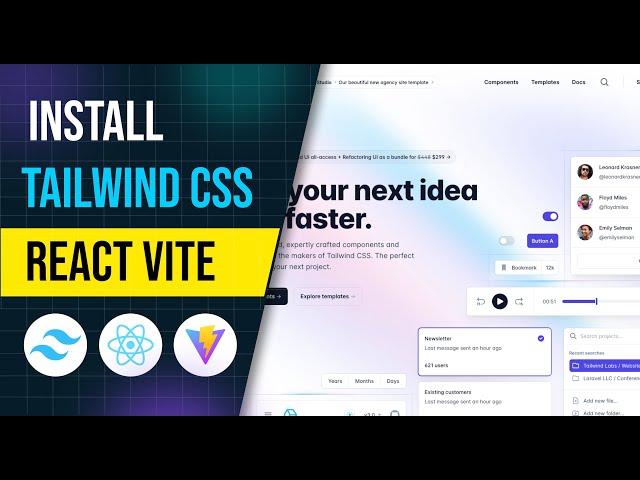 Install Tailwind CSS to React Vite project | Adding Tailwind CSS | React Vite Project