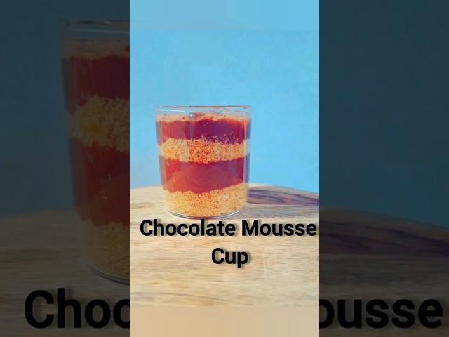 Chocolate Mousse cup #trendingshorts #youtubeshorts #food  #desserts #dessertrecipe  #shortvideo