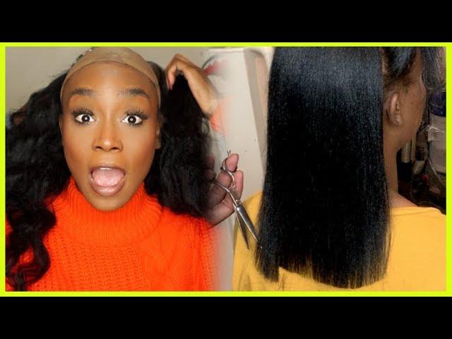 Straightening My REAL HAIR + TRIM | Destiny Lashae