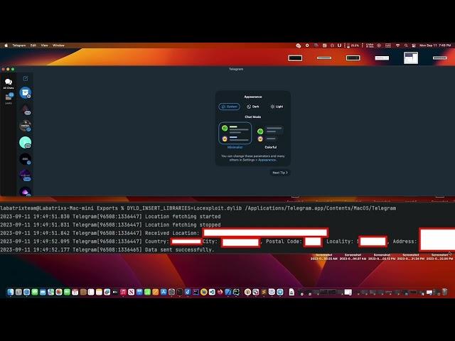exploit CVE-2023-26818: MacOS TCC Bypass W/ Telegram
