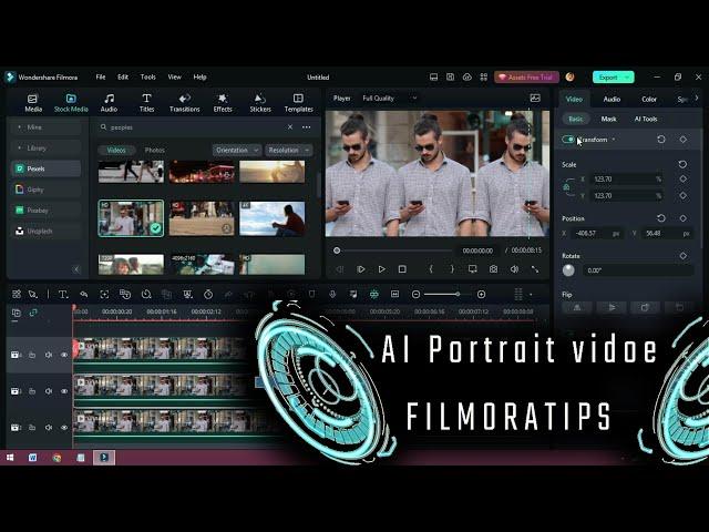 How to make your videos stand out with AI portrait in Filmora 12