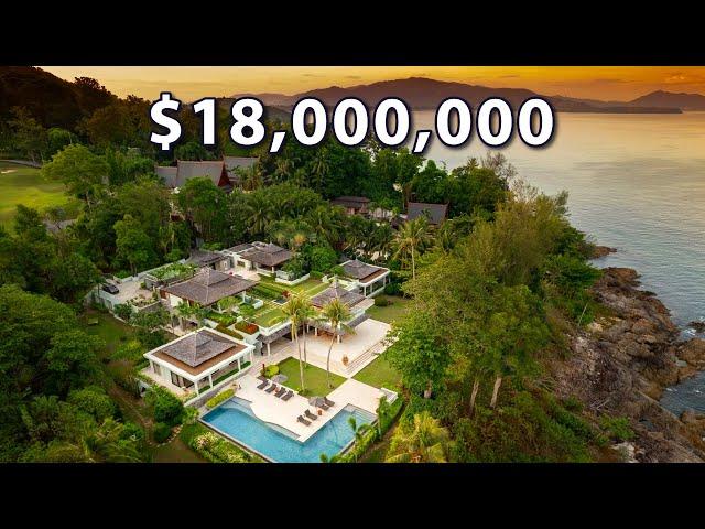 Touring a Magnificent $18M Phuket BEACHFRONT LUXURY VILLA with 270° sea views