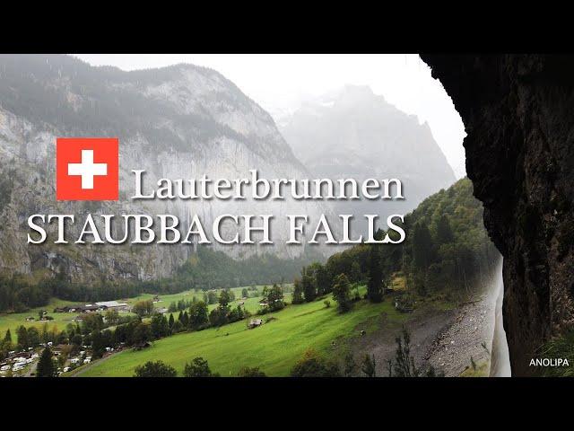Lauterbrunnen  Staubbach Waterfall | SWITZERLAND [4K]