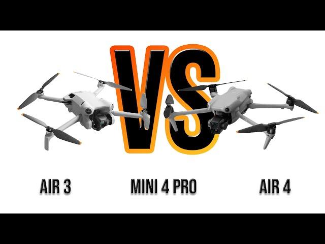 DJI Drone Showdown: Air 3 vs Air 4 vs Mini 4 Pro