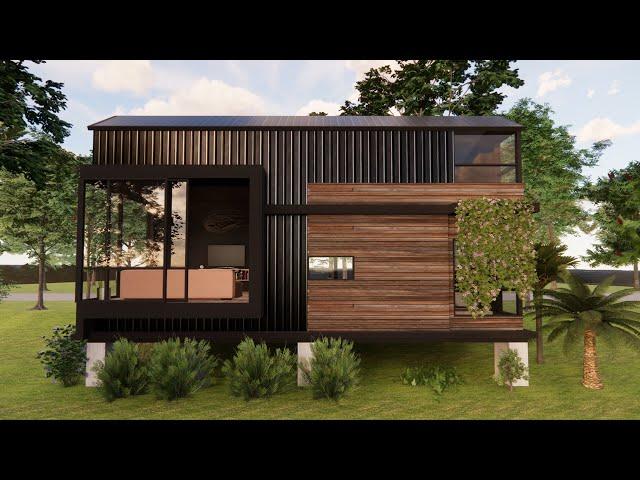 Pequeña Casa Industrial Concept Tiny House