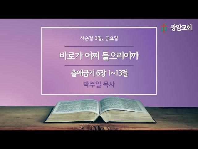 바로가 어찌 들으리이까, 출애굽기 6장 1~13절, 사순절 3일, 금요일, 박주일 목사