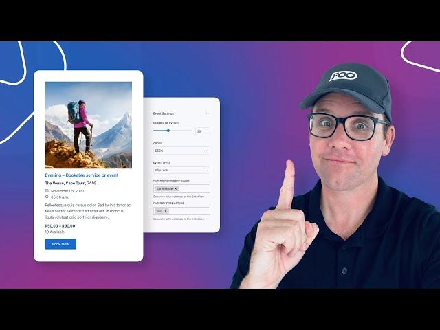 Add a list of events to your WordPress site using the FooEvents Event Listing Block