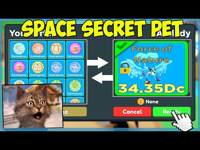 Insane Trade For Space World Secret Pet in Roblox Clicker Simulator