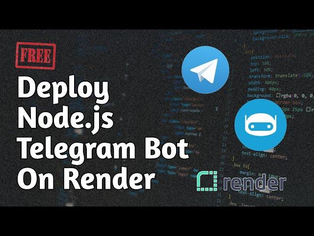 How To Deploy Telegram Bot On Render || Node.js Telegram Bot || Terabox Downloader Telegram Bot