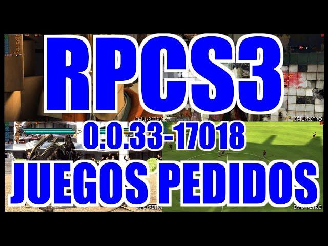 RPCS3 0.0.33-17018 VULKAN TEST