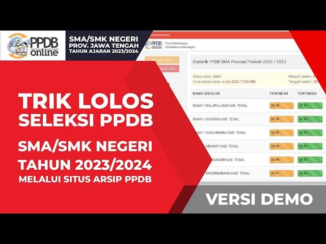 MENGUKUR PELUANG MASUK PPDB SMA/SMK NEGERI TAHUN 2023/2024