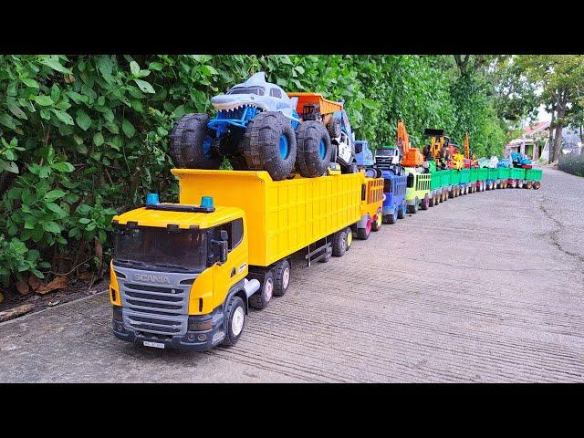 Mobil Truk Tronton Panjang Penuh Mobil Mobilan Oleng, Mobil Balap, Truk Molen, Excavator