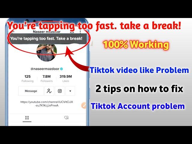 You're tapping too fast take a break tiktok video like Problem Solved || DRS Technical ||