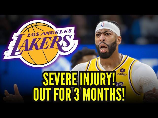 DEVASTATING BLOW: AD Out for THREE MONTHS with Major Injury | lakers news