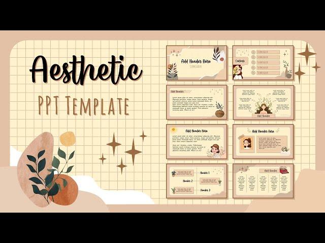 Aesthetic PPT #11 | Animated Slide Easy Simple [ FREE TEMPLATE ]