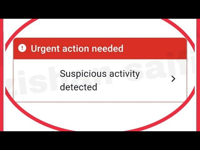 Google Account Fix Urgent action needed Suspicious activity detected Problem Solve