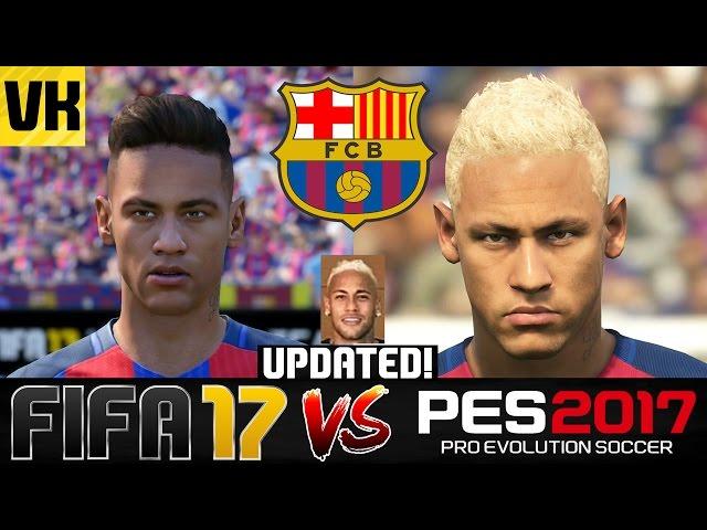 FIFA 17 VS PES 2017 VS REAL LIFE BARCELONA PLAYER FACES COMPARISON (Updated Edition)