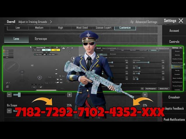 New Update 3.1️Best Sensitivity code + Control Settings Pubg Mobile/Bgmi best Sensitivity Settings