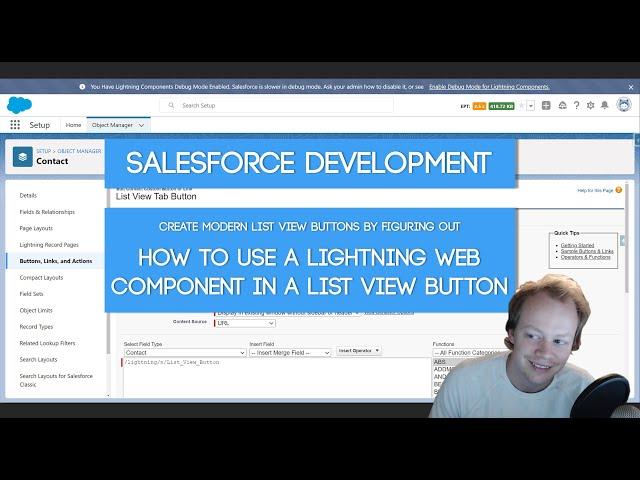 Salesforce Developer Tutorial (LWC) - How to use a Lightning Web Component in a List View Button