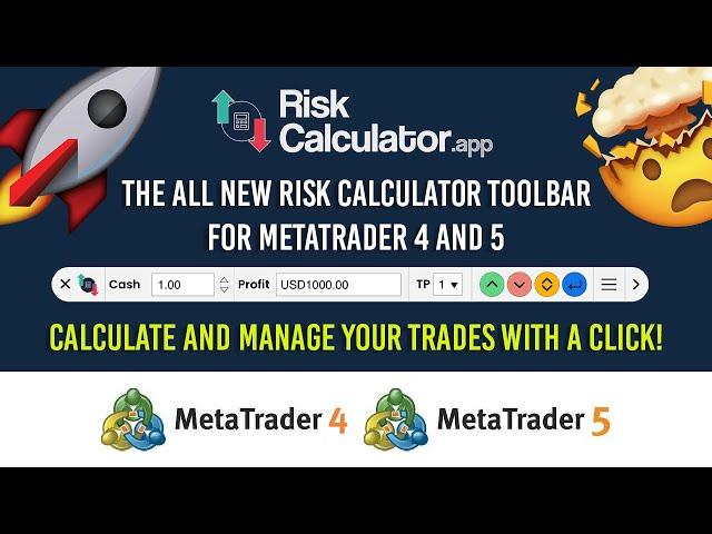 Metatrader 4 and 5 Risk Calculator Toolbar - UPDATE