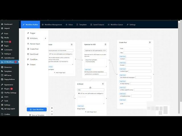 WP AI Workflow Automation Demo 1 - Wordpress Content Creation Automation Demo using OpenAI GPT