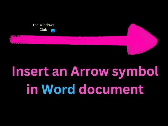 How to insert an Arrow symbol in Word document