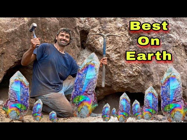 Finding Worlds Best Iridescent Hematite Crystals | Graves Mt. Georgia