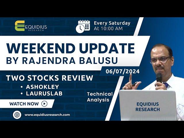 Weekend update by Rajendra Balusu. | Two stocks review. | Technical analysis.