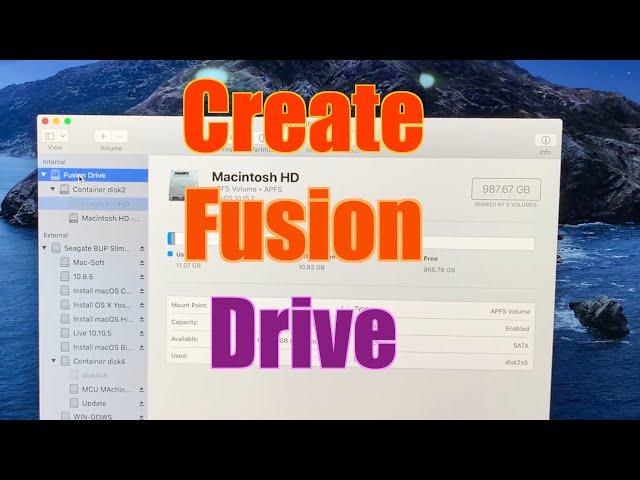 How to SSD upgradation on Fusion Drive Mac or  make Fusion Drive