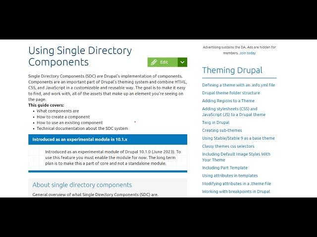 1 - How to use Single Directory Components in Drupal 10 | D4Drupal