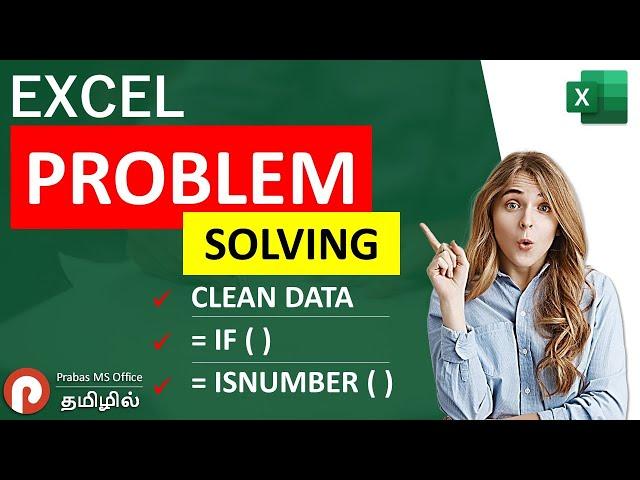 Excel Problem Solving with Simple Formula | #IF and #ISNumber #Excel #Function