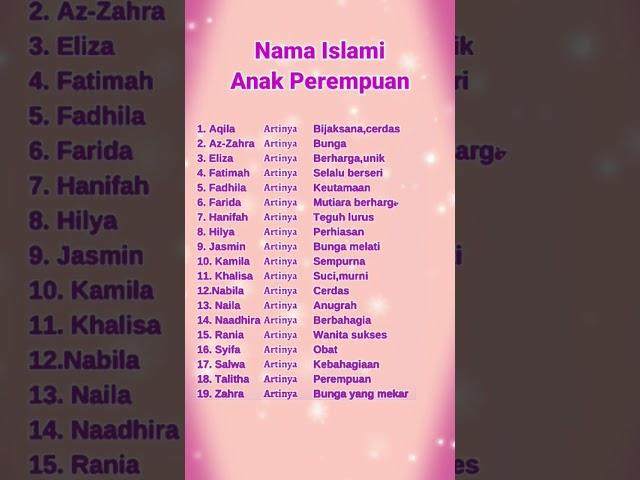 Nama Islami anak Perempuan #shorts #doa #sholawat #storyislami #trending