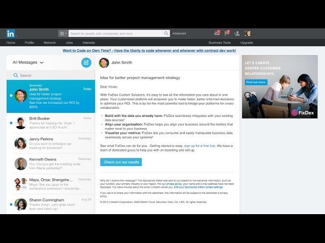 Send Personalized Messages with LinkedIn Sponsored InMail