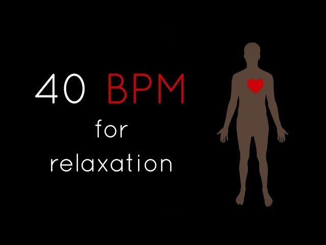 1h Heartbeat + Deep Bass (40 BPM) | Relaxing Meditation Music