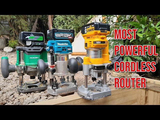 Who Makes the Most Powerful Cordless Router? DeWalt 18v VS HiKOKI 36v VS Makita 40v