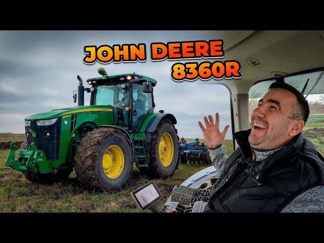 Обзор и работа трактора John Deere 8360R. Рыхление или вспашка.