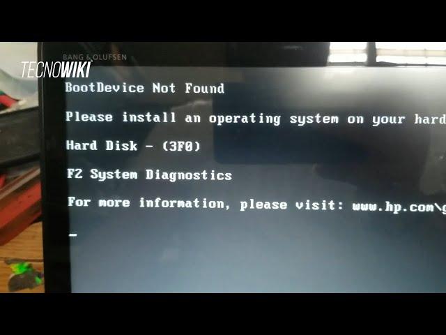 ️Solucion error HARDWARE LAPTOP HP - BootDevice NOT FOUND Hard Disk (3F0)