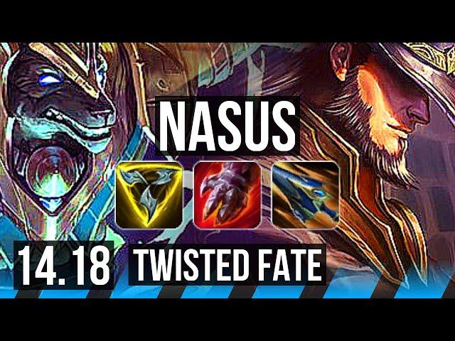 NASUS vs TWISTED FATE (MID) | 6k comeback, 1300+ games, Legendary | EUW Master | 14.18