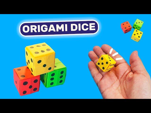 Easy Origami Dice DIY. How To Make a Paper Dice