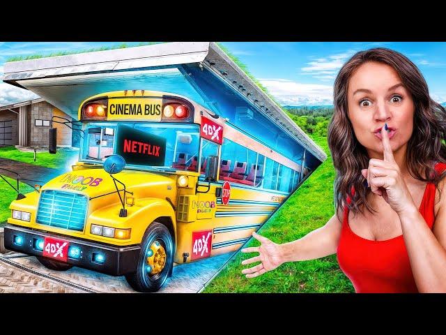 I Built a EXTREME Movie Theater School Bus!